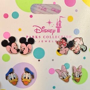 Disney Tan and Gold Earrings Set